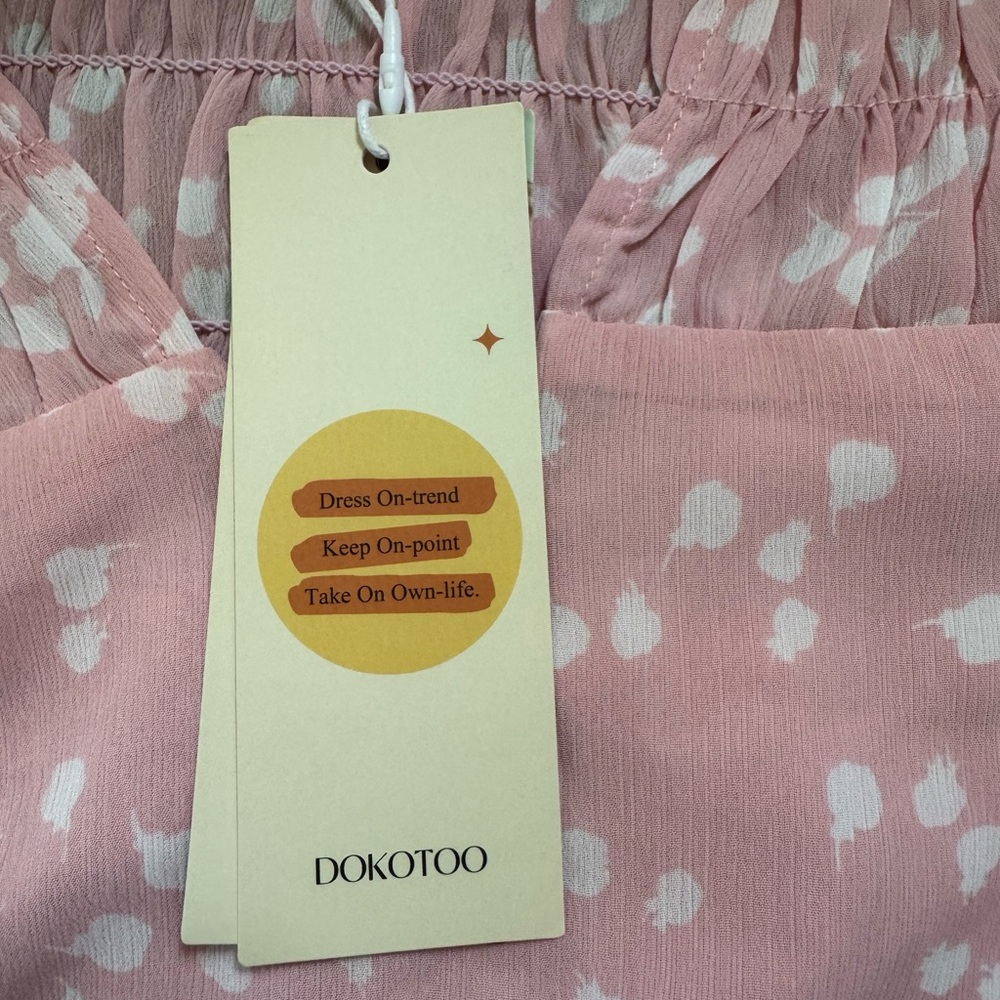 Dokotoo Alicia Floral Print Smocked Long Sleeve Chiffon Blouse Size XL NWT - Picture 6 of 11